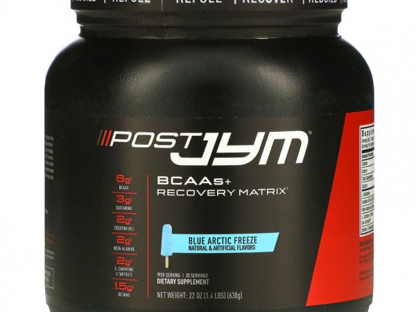 JYM Supplement Science, BCAA + Recovery Matrix, Blue Artic Freeze, 22 унции (630 г)