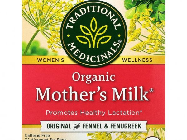 Traditional Medicinals, Mother's Milk, органический фирменный чай с фенхелем и пажитником, без кофеина, 32 чайных пакетиков, 56 г (1,98 унции)