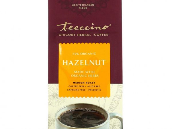 Teeccino, травяной кофе из цикория, средней прожарки, без кофеина, фундук, 312 г (11 унций)