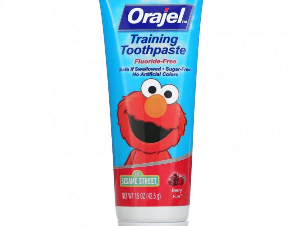 Orajel, Elmo Training Toothpaste, без фтора, от 3 месяцев до 4 лет, Berry Fun, 42,5 г (1,5 унции)