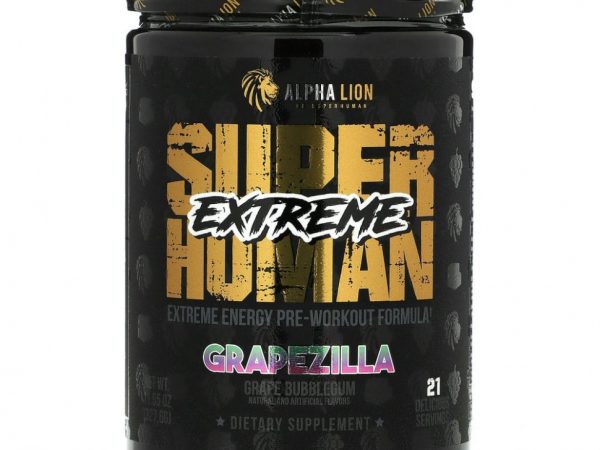 ALPHA LION, SuperHuman Extreme, Grapezilla, виноградная жвачка, 327,6 г (11,55 унции)