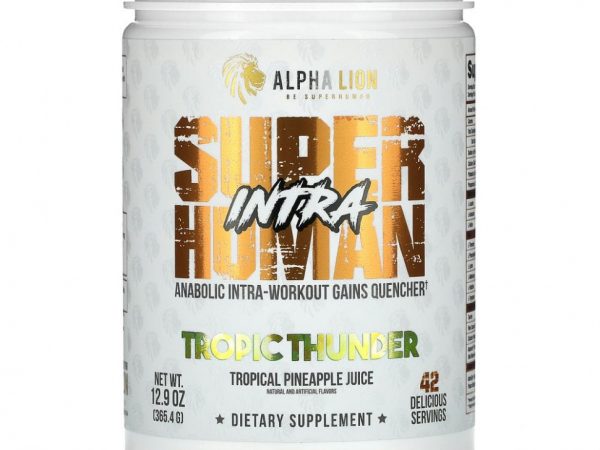 ALPHA LION, SuperHuman Intra, Tropic Thunder, сок из тропического ананаса, 365,4 г (12,9 унции)