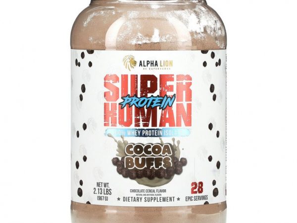 ALPHA LION, SuperHuman Protein, какао-буффы, шоколадные хлопья, 967 г (2,13 фунта)