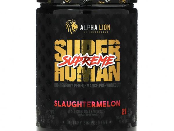 ALPHA LION, SuperHuman Supreme, дыня, арбузный лимонад, 357 г (12,59 унции)