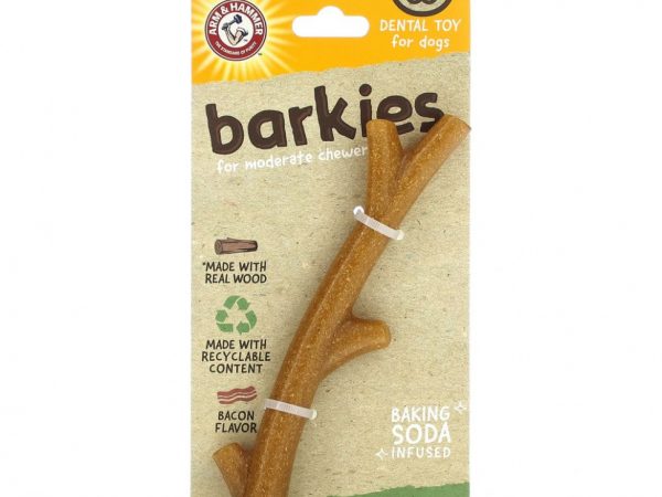 Arm & Hammer, Barkies for Moderate Chewers, стоматологическая игрушка для собак, ветка дерева, бекон, 1 игрушка