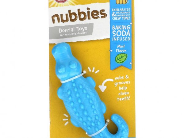 Arm & Hammer, Nubbies, стоматологические игрушки для людей, которые не любят жевать, Gator, мята, 1 игрушка