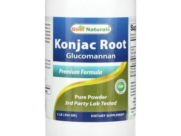 Best Naturals, Konjac Root Glucomannan, Premium Formula, 1 lb (454 g)