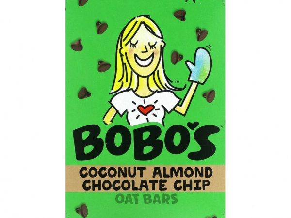 Bobo's Oat Bars, Кокос и миндаль с шоколадной крошкой, 12 батончиков, по 85 г (3 унции)