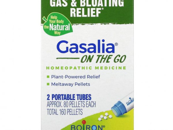 Boiron, Gasalia On The Go, 2 переносных тубуса, прибл. 80 гранул каждая