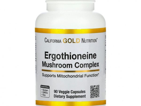 California Gold Nutrition, Комплекс эрготионеиновых грибов, 90 растительных капсул