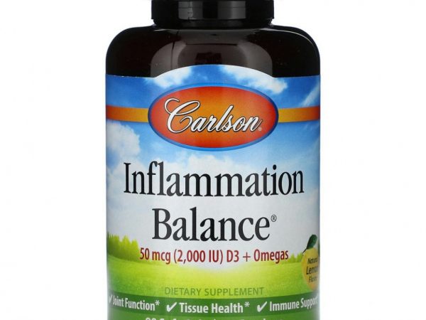 Carlson, Balance Balance D3 + омега, натуральный лимон, 25 мкг (1000 МЕ), 90 мягких таблеток