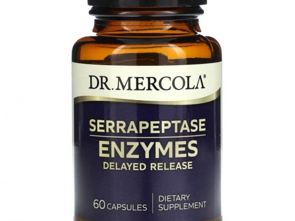 Dr. Mercola, Ферменты серрапептазы, 60 капсул