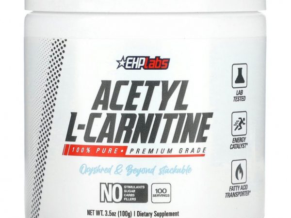 EHPlabs, Ацетил L-карнитин, 100 г (3,5 унции)