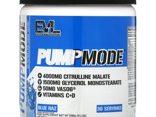 EVLution Nutrition, PumpMode, Blue Raz, 258 г (9,1 унции)