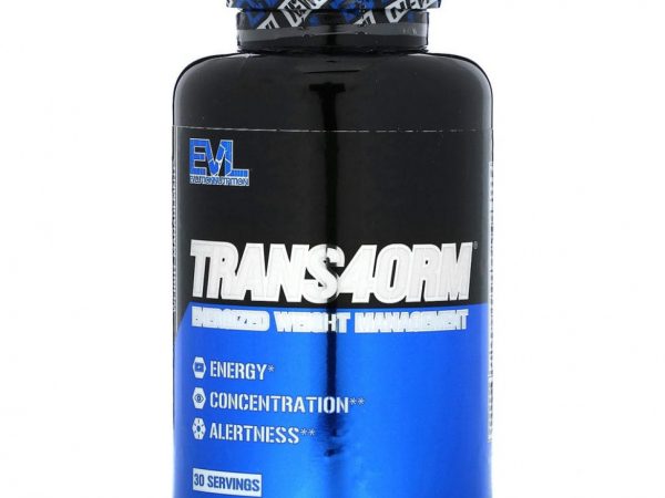 EVLution Nutrition, Trans4orm, энергичная коррекция веса, 60 растительных капсул