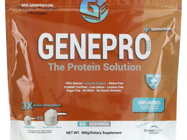GENEPRO, The Protein Solution + Immunolin, без добавок, 660 г