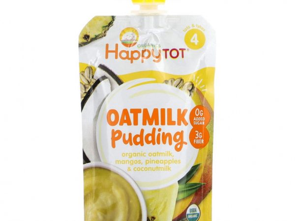 Happy Family Organics, Happy Tot, овсяный пудинг, этап 4, органическое овсяное молоко, манго, ананасы и кокосовое молоко, 113 г (4 унции)