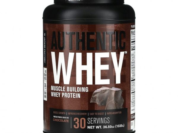 Jacked Factory, Authentic Whey, сывороточный протеин для наращивания мышечной массы, с шоколадом, 1035 г (36,5 унции)