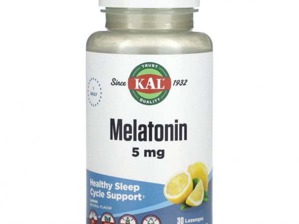 KAL, Melatonin, Lemon, 5 mg, 30 Lozenges