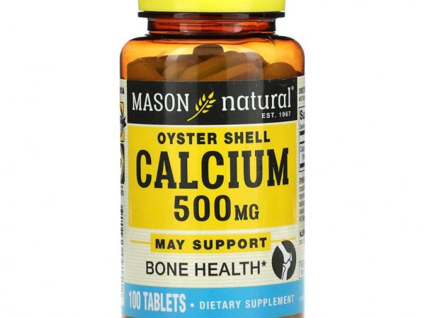 Mason Natural, Кальций из устричной скорлупы, 500 мг, 100 таблеток