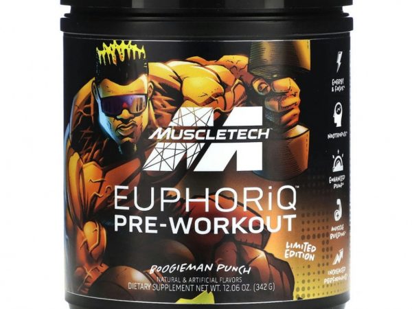 MuscleTech, Ограниченная серия, Euphoriq, перед тренировкой, Boogieman Punch, 342 г (12,06 унции)