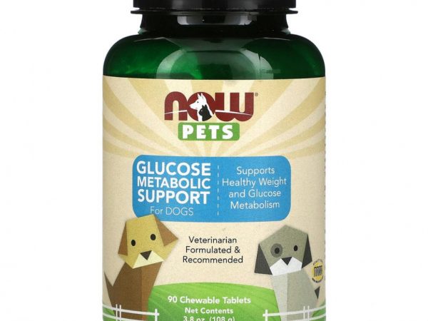 NOW Foods, Pets, поддержка метаболизма глюкозы, для собак, 90 жевательных таблеток