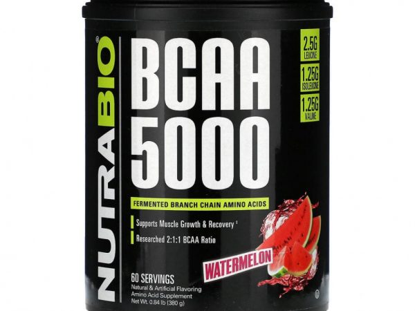 Nutrabio Labs, BCAA 5000, арбуз, 380 г (0,84 фунта)