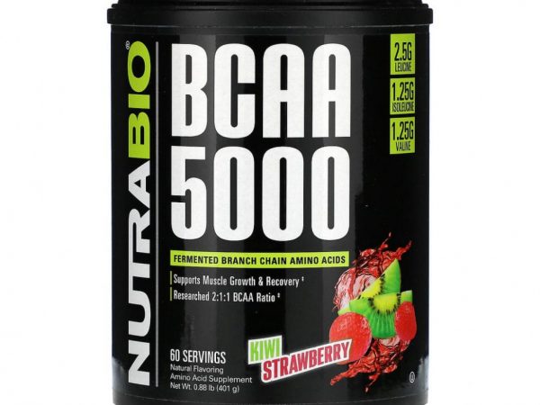 Nutrabio Labs, BCAA 5000, киви и клубника, 401 г (0,88 фунта)
