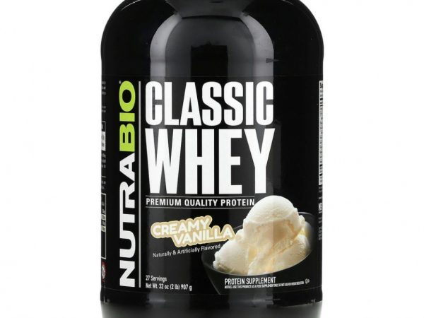 Nutrabio Labs, Classic Whey Protein, сливочный ваниль, 907 г (2 фунта)