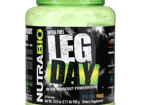 Nutrabio Labs, Intra Fuel, Leg Day, New York Punch, 958 г (2,11 фунта)