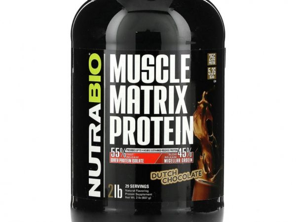 Nutrabio Labs, Muscle Matrix Protein, голландский шоколад, 907 г (2 фунта)