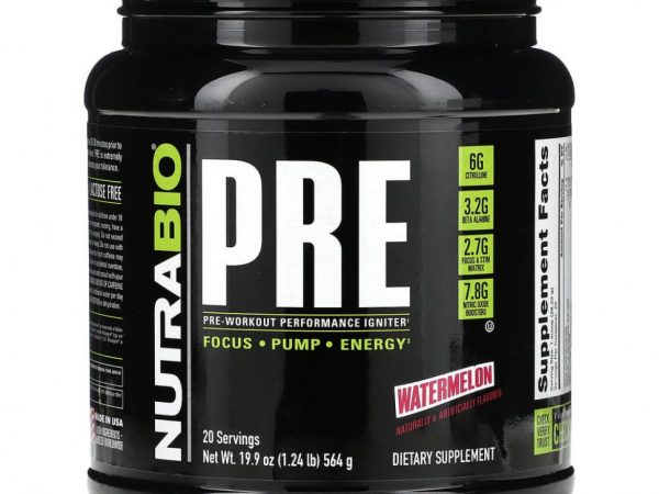 Nutrabio Labs, Pre-Workout Performance Igniter, арбуз, 564 г (1,24 фунта)