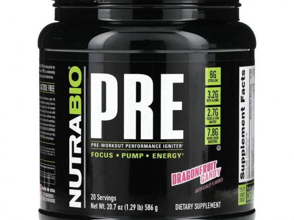 Nutrabio Labs, Pre-Workout Performance Igniter, конфеты из драконьего фрукта, 586 г (1,29 фунта)
