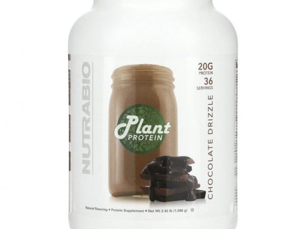 Nutrabio Labs, Растительный протеин, шоколадная морось, 1096 г (2,42 фунта)