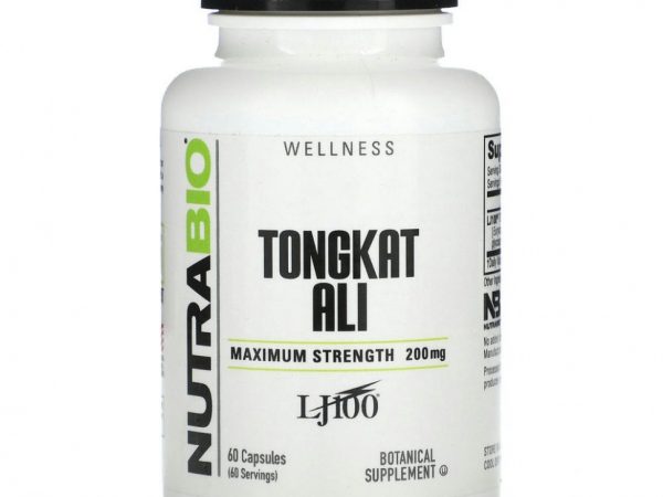 Nutrabio Labs, Тонгкат али, максимальная эффективность, 200 мг, 60 капсул