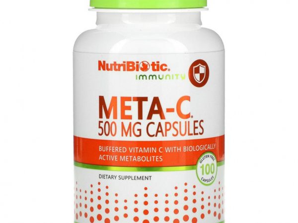 NutriBiotic, Immunity, Meta-C, 500 мг, 100 капсул без глютена