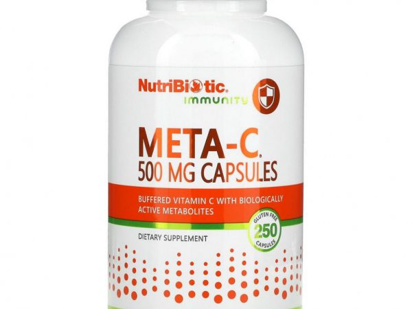 NutriBiotic, Immunity, Meta-C, 500 мг, 250 капсул без глютена