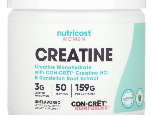 Nutricost, Для женщин, креатин, без добавок, 3 г (159 г)