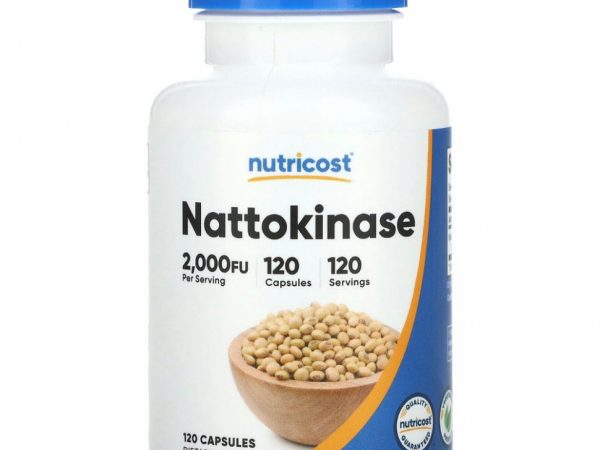 Nutricost, Наттокиназа, 2000 FU, 120 капсул