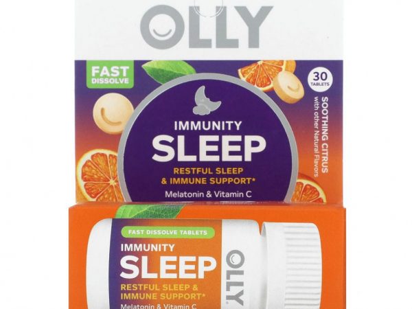 OLLY, Immunity Sleep, успокаивающий цитрус, 30 таблеток