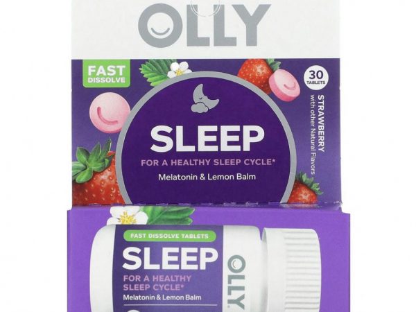 OLLY, Sleep, клубника`` 30 таблеток