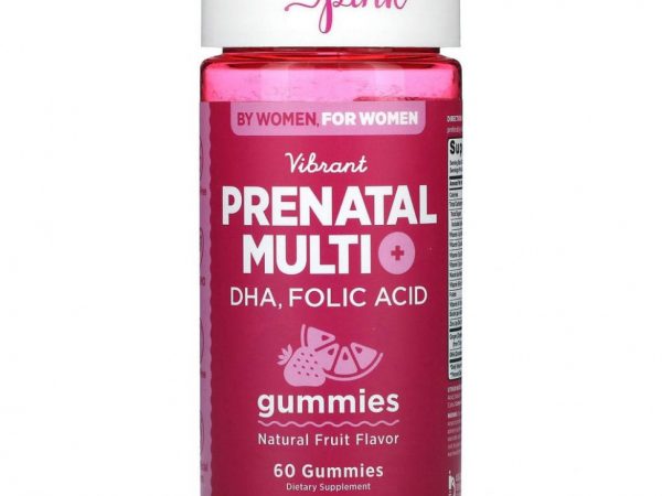 Pink, Vibrant Prenatal Multi + DHA, фолиевая кислота, натуральные фрукты, 60 жевательных таблеток