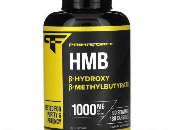 Primaforce, HMB, B-гидрокси-B-метилбутират, 1000 мг, 180 капсул