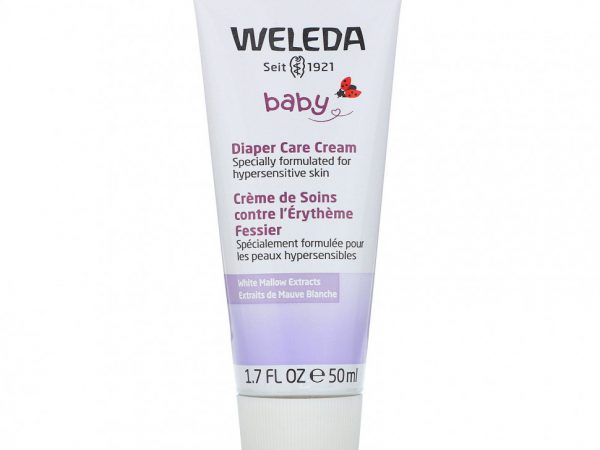 Weleda, Baby, крем для ухода за подгузниками, экстракты белой мальвы, 50 мл (1,7 жидк. Унции)