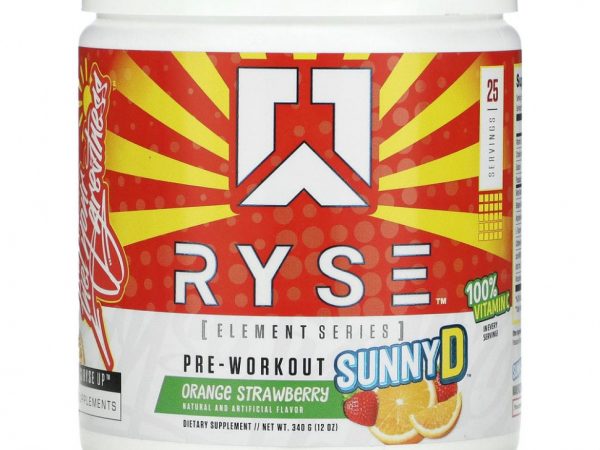 Ryse Supps, Element Series, предтренировочный комплекс, Sunny D, апельсин и клубника, 340 г (12 унций)