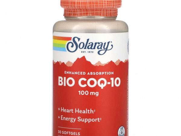 Solaray, Bio COQ-10, 100 мг, 30 мягких таблеток