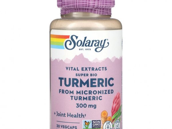 Solaray, Vital Extracts Super Bio Turmeric, 300 мг, 30 растительных капсул