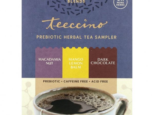 Teeccino, Пробник с пребиотиками для травяного чая, 3 вкуса, без кофеина, 12 чайных пакетиков, 72 г (2,54 унции)