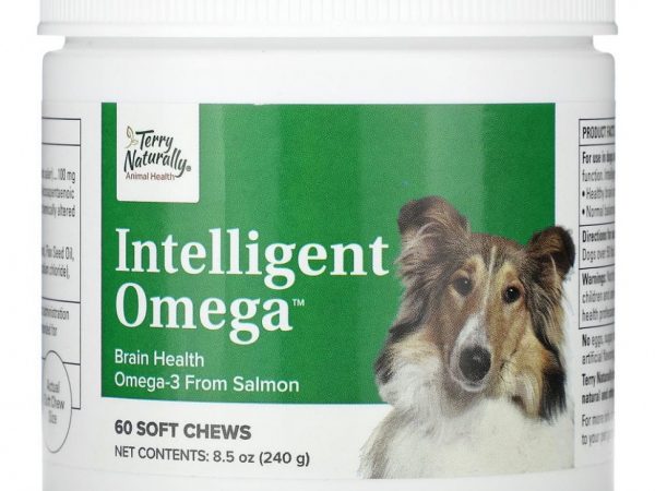 Terry Naturally, Intelligent Omega, для собак, 60 жевательных таблеток