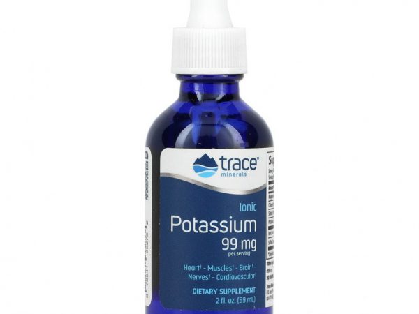 Trace Minerals ®, Ионный калий, 99 мг, 59 мл (2 жидк. Унции)